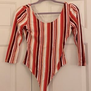 Forever 21 Multicolor Striped Bodysuit
